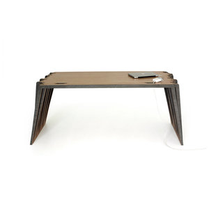 Natural Birch Rectangular Writing <b>Desk</b> with Sculpted Landscape Edges 1-Year Warranty - Product Image 1