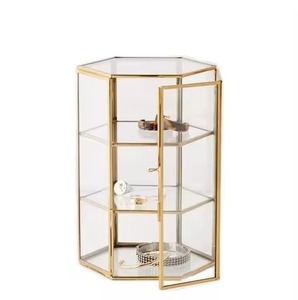 Boîte à bijoux en métal et verre pour collection de bijoux, boîte décorative pour la maison, boîte à bijoux abordable - Product Image 3