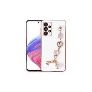 Coque en silicone blanc Netzy pour Samsung Galaxy A53 5G avec dragonne et protection caméra, en TPU souple, compatible avec les modèles A34 A03S - Product Image 1