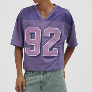 2025 hommes mode respirant maille rayé numéro imprimer à manches courtes décontracté Football maillot Style T-shirt pour hommes printemps été - Product Image 5