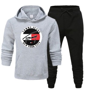Sudadera de algodón con Logo personalizado para hombre, jersey de manga larga a la moda, color negro, con estampado de cantidad, OEM, venta al por mayor - Product Image 1