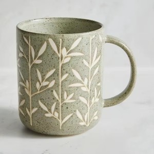 Mug en céramique de qualité supérieure, tasses à thé en céramique peintes à la main, mug à café en poterie avec motif floral - Product Image 3