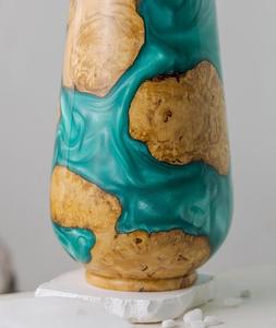 Impresionantes jarrones de madera y resina Hermoso diseño Florero de madera Muy elegante de moda de F S International - Product Image 3