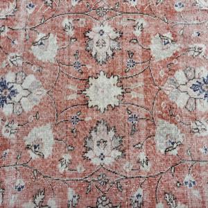 0.6x11.2 ft <b>Runner</b> Turkish Rug, <b>Red</b> Bordered Vintage Rug - Product Image 3
