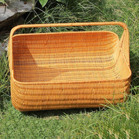 Panier de service ovale en rotin tressé coloré, étanche et écologique, fait main, pour la cuisine, les fruits et la présentation - Vente en gros CRAFTS HUB