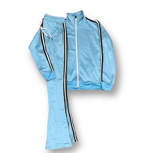Chaqueta acampanada con cremallera completa, pantalones, chándal personalizado para hombre, conjunto de chándal apilado al por mayor de alta calidad - Product Image 6
