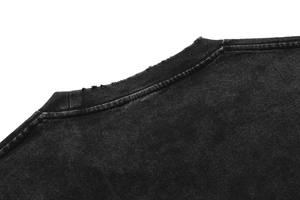 Fabricant de haute qualité T-shirt décontracté à manches tombantes lavé à l'acide personnalisé T-shirt uni à coupe ajustée pour hommes - Product Image 3