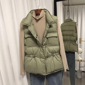 Chalecos blancos para mujer, abrigo cortavientos, Chaleco de Invierno para mujer, Chaleco corto sin mangas, chaqueta, chaleco ligero para calentar el cuerpo - Product Image 4