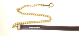 Cadena de Cuero Profesional para Caballos con Mango y Cuerda para Caballos de Exhibición con Cadena de Diamantes de Imitación - Product Image 6