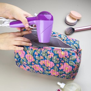 ชุดของชำร่วยผ้าฝ้ายลายบล็อกป่าบานสไตล์วินเทจ3ชิ้นซิปปิดกันน้ำเป็นมิตรกับสิ่งแวดล้อมขนาดใหญ่ - Product Image 4