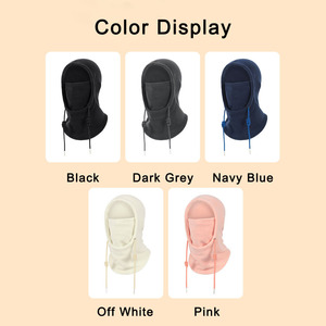 Chapeau d'hiver, cagoule, cache-cou, capuche en polaire, femme, homme, cagoule intégrale - Product Image 2