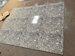 Azulejos de porcelana cuadrados de mármol gris brillante de diseño moderno de lujo 60x60 400x400mm ladrillo refractario clásico para baño de piso Interior - Product Image 6