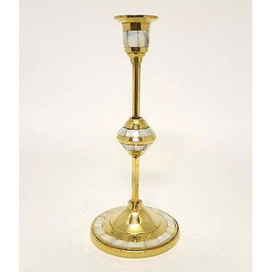 Meilleure vente nouvelle collection d'article décoratif de bougeoir en laiton avec incrustation de nacre utilisée dans la maison et le restaurant de l'hôtel - Product Image 1