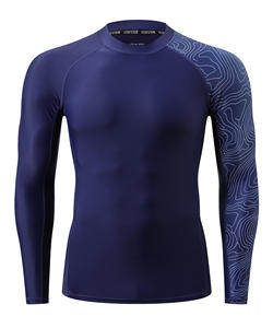 Vente en gros Logo personnalisé Rashguard Chemise de compression à manches longues Quick MMA Grappling Training Rash Guard Surf Sportswear Fournisseur - Product Image 3