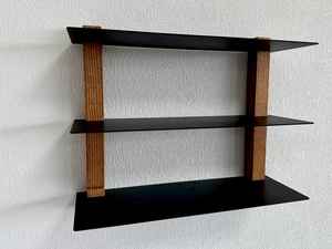 Wall Mounted Wooden and Metal Storage <b>Shelf</b> <b>Unit</b> with 6 Tier Open <b>Shelves</b> Modern <b>Industrial</b> Display Rack for Living Room Bedroom - Product Image 5