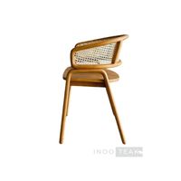 Chaise de salle à manger moderne minimaliste en bois massif, design durable pour la maison, le bureau, l'appartement, l'hôtel
