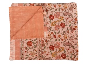 Colcha Reversible para cama, manta decorativa de retazos, colcha Kantha de fabricante indio, hecha a mano, tamaño King, suave - Product Image 3