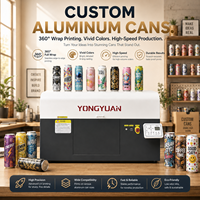 Impresora UV Rotativa de Alta Velocidad de 360 Grados para Latas de Aluminio, Máquina de Impresión de Botellas Cilíndricas, Impresión Completa CMYK con Barniz Blanco
