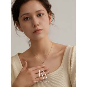 Collana con Pendente a Diamante Verde, Delicata Collana con Gemma in Zirconia Cubica Anti-ossidazione, Collana con Pendente alla Moda - Product Image 3