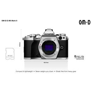 Used Silver Mirrorless Digital <b>Camera</b> 16.1MP Micro Four Thirds System 5-Axis Image <b>Stabilizer</b> Electronic Viewfinder - Product Image 3
