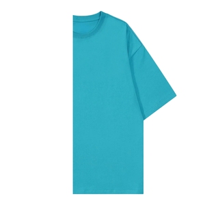 Camiseta Casual para Hombre de Talla Grande con Logotipo Bordado Personalizable de Alta Calidad, Color Azul Cielo, 220 g/m², 100 % Algodón Orgánico Transpirable - Product Image 3