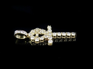 Style Hip Hop personnalisé Moissanite diamant clouté en argent S925 croix pendentif pour hommes femmes bijoux - Product Image 3