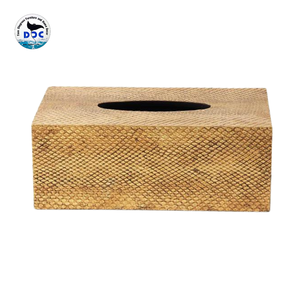 Adorable diseño Faux Shagreen Boa Caja de pañuelos Pañuelos faciales Uso Venta directa de fábrica Único para el hogar Muebles Tops Diseño - Product Image 3