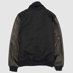 Chaqueta Universitaria Ligera de Lana Estilo Bomber, Chaqueta Universitaria con el Mejor Diseño, Chaqueta de Cuero con Bordado Chenille - Product Image 3