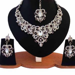 Conjunto de Joyería de Estilo Vintage con Forma de Flor, Aleación de Circonio, Plateado en Plata, Collar, Aretes y Diadema para Mujer, Boda, Compromiso, Fiesta - Product Image 1