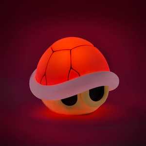 Lampe de table LED Super Mario Kart moderne en coquille rouge, corps en bambou avec base d'ampoule E26, abat-jour en bois et métal pour les chambres, décoration intérieure - Product Image 4