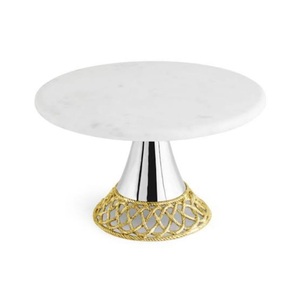 Support à gâteau rond de qualité supérieure, de forme personnalisée, avec finition argentée brillante, pour usage domestique et hôtelier. - Product Image 5