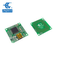 Módulo Lector de Tarjetas de Control de Acceso RFID NFC de 13.56MHz, Felica/MF UID ISO14443A ISO18092, Lector de Tarjetas IC con Interfaz USB, MAX.4CM