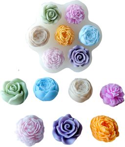 LifeTop 7-Cavidad Flor Molde <span class=keywords><strong>de</strong></span> silicona 3D Rosa Peonía <span class=keywords><strong>Fondant</strong></span> Chocolate Molde <span class=keywords><strong>para</strong></span> pastel, caramelo, jabón, vela, resina y manualidades <span class=keywords><strong>de</strong></span> bricolaje - Product Image 2