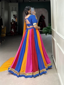 Derniers créateurs Multi Lehenga Choli by FabZone Faux Georgette Vêtements indiens et pakistanais imprimés - Product Image 3