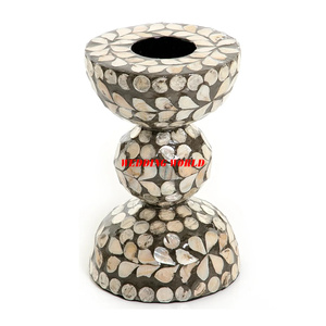 Soporte de incienso de pie de madera de nácar forma redonda decorativa Bakhoor superventas decorativo de madera Mubkhar - Product Image 2