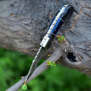 Hoja deslizante de acero Damasco personalizable OEM de alta calidad, grado Industrial, bolsillo multifuncional, caza, Camping, cuchillo de hueso - Product Image 5