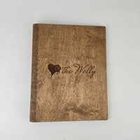 Durable A4 cubierta de menú de madera calidad cuero menú carpeta libro para Cafetería Restaurante Bar Hotel-Suministros de restaurante de calidad