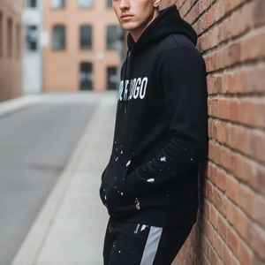 Sweat à capuche oversize en molleton 100% coton, imprimé avec un logo personnalisé, de haute qualité, pour l'hiver, streetwear, vente en gros 2025 - Product Image 5