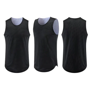 Maillots de basket-ball en mesh sublimés en gros, pas chers, 100% polyester, séchage rapide, évacuation de l'humidité, débardeurs pour hommes - Product Image 4