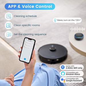 AIRROBO USA Germany Ship روبوت تنظيف ذاتي التفريغ التلقائي ممسحة المياه الجافة والرطبة تطبيق الكنس WIFI - Product Image 6