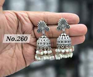 Antique Jewelry German <b>Silver</b> Polish Designer Beautiful Fancy Style Party Wear Jewelry Accessories Women Antique <b>Long</b> <b>Earrings</b> - Product Image 2