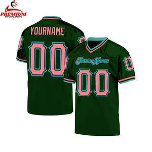 Uniformes d'équipe de football personnalisés de haute qualité Style américain à manches courtes hommes adultes taille XXL maillots de football imprimés par sublimation - Product Image 4