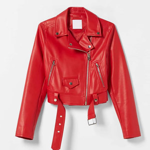 Veste en cuir pour femmes tendance, coupe ajustée, style moderne pour les voyages et l'usage quotidien - Product Image 5