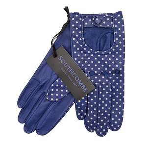 Gants de conduite en cuir à pois non doublés pour femme Dorothy, avec trou pour clé au dos - Product Image 2