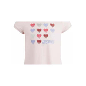 T-shirt con stampa di cuori per bambine Ideology rosa scuro, taglia 4T - Product Image 2