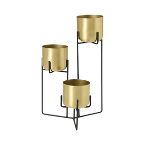 Jardinière de couleur vert fer avec support pliable Jardinières de salon au design de luxe pour la décoration de la maison et du jardin, nouveauté - Product Image 3