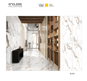 Cerámica Porcelana Vitrificada 600X1200mm Precio más barato Azulejos de pared esmaltados Serie de diseño para pared y piso - Product Image 1