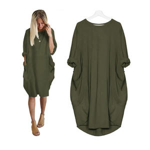 Vestido largo holgado informal de talla grande para mujer, vestido playero Sexy Vintage para fiesta y verano, venta al por mayor, 2022 - Product Image 3