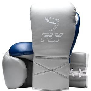 Gants de boxe Fly en cuir véritable, à lacets, personnalisables, légers, protection des mains, entraînement, sac de frappe, fitness, sport, robustes - Product Image 1