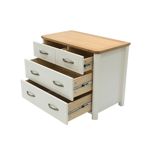 Commode de chambre moderne à 4 tiroirs, commode de rangement en bois minimaliste, unité de rangement compacte pour chevet - Product Image 5